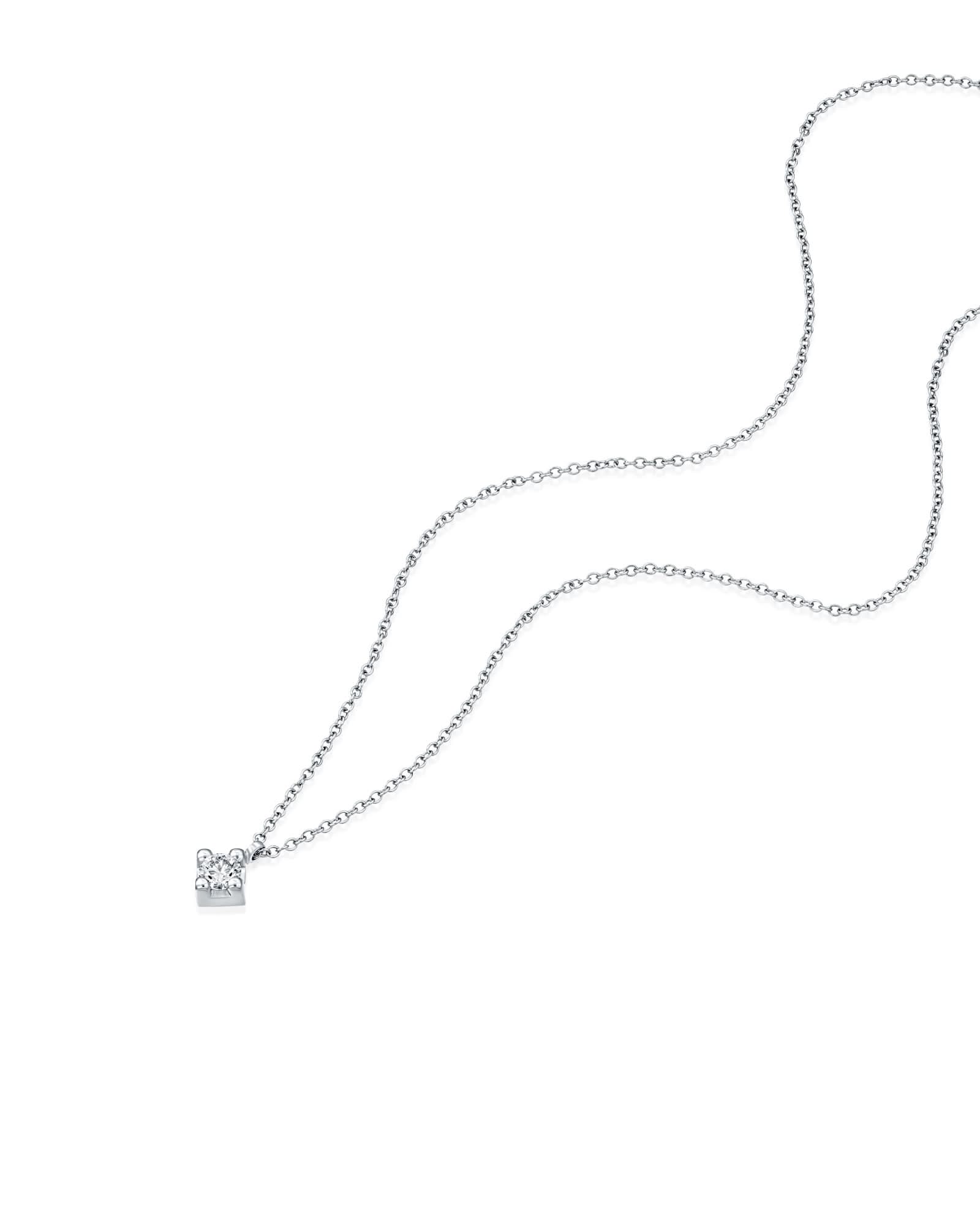 שרשרת תליון יהלום במסגרת מעוינת – 0.25 - Image 2
