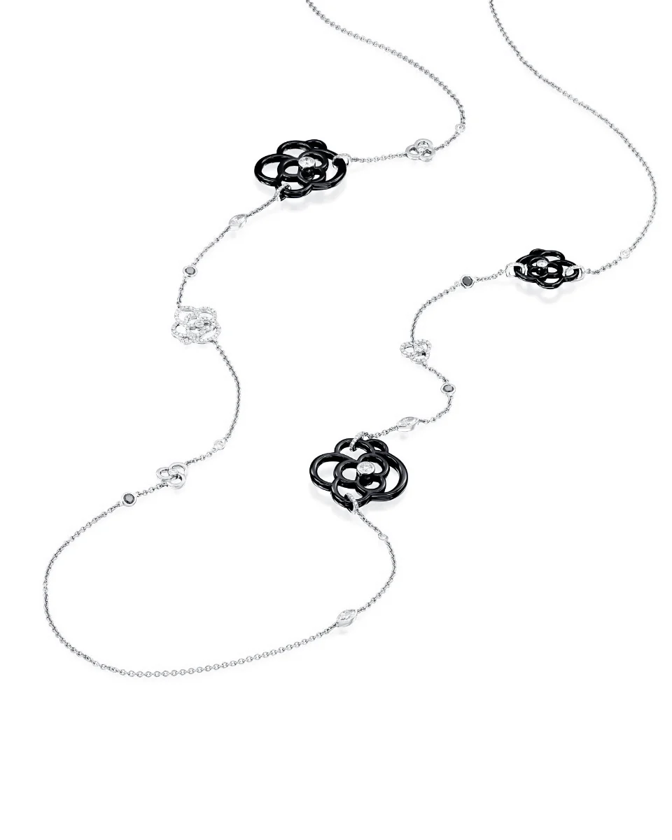 שרשרת סטואר עננים זהב וסרמיק בגדלים שונים - Image 5