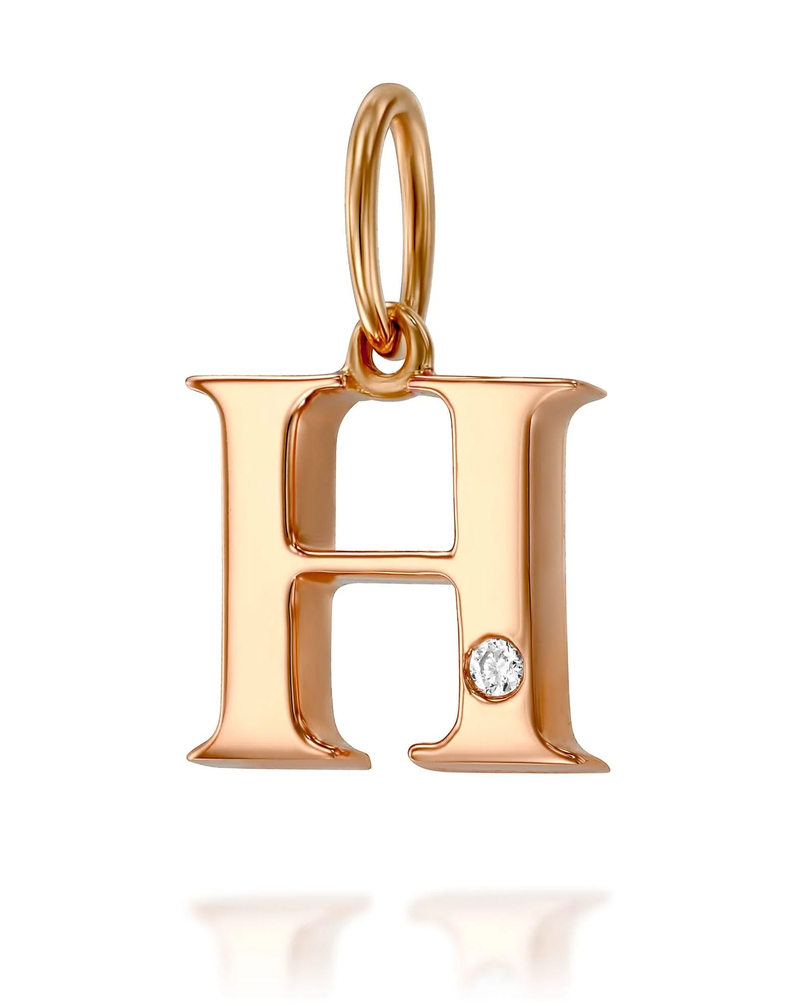 תליון אות H משובץ יהלום - Image 5