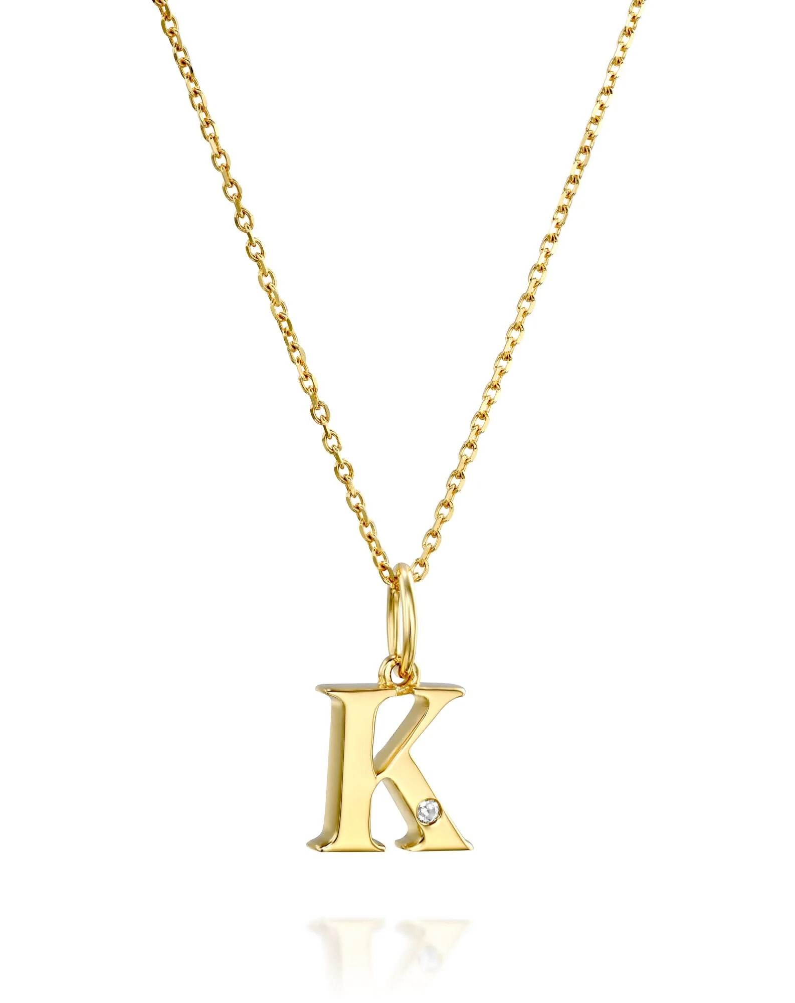 תליון אות K משובץ יהלום - Image 4