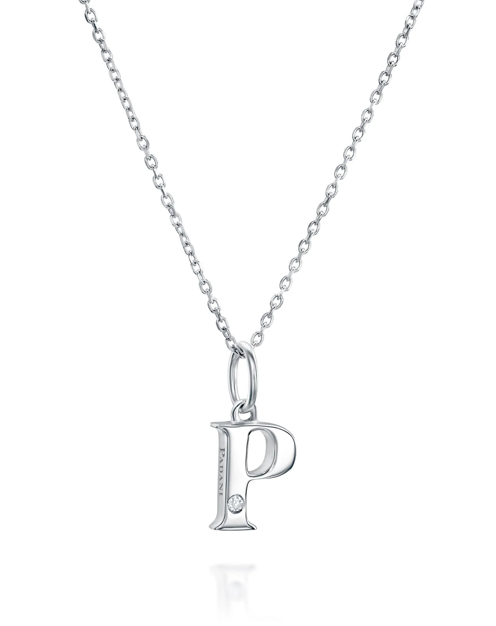 תליון אות P משובץ יהלום - Image 4