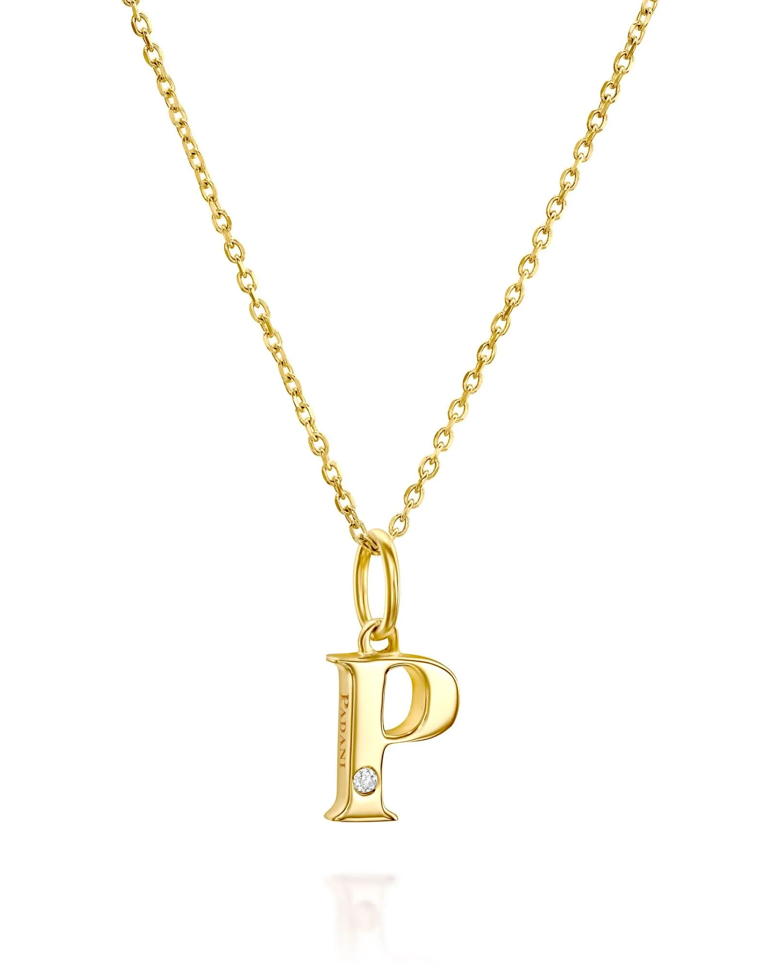 תליון אות P משובץ יהלום - Image 6