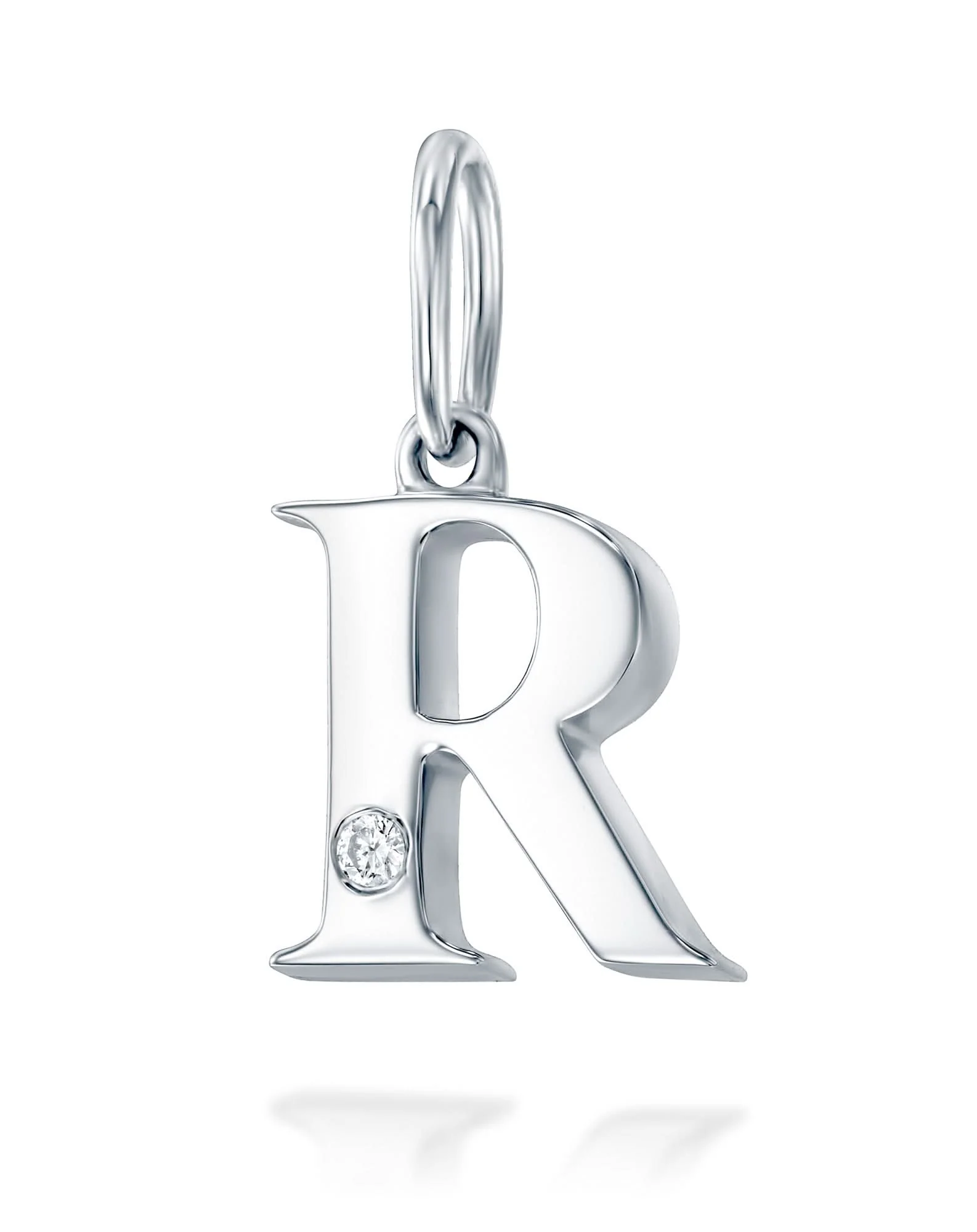 תליון אות R משובץ יהלום - Image 3