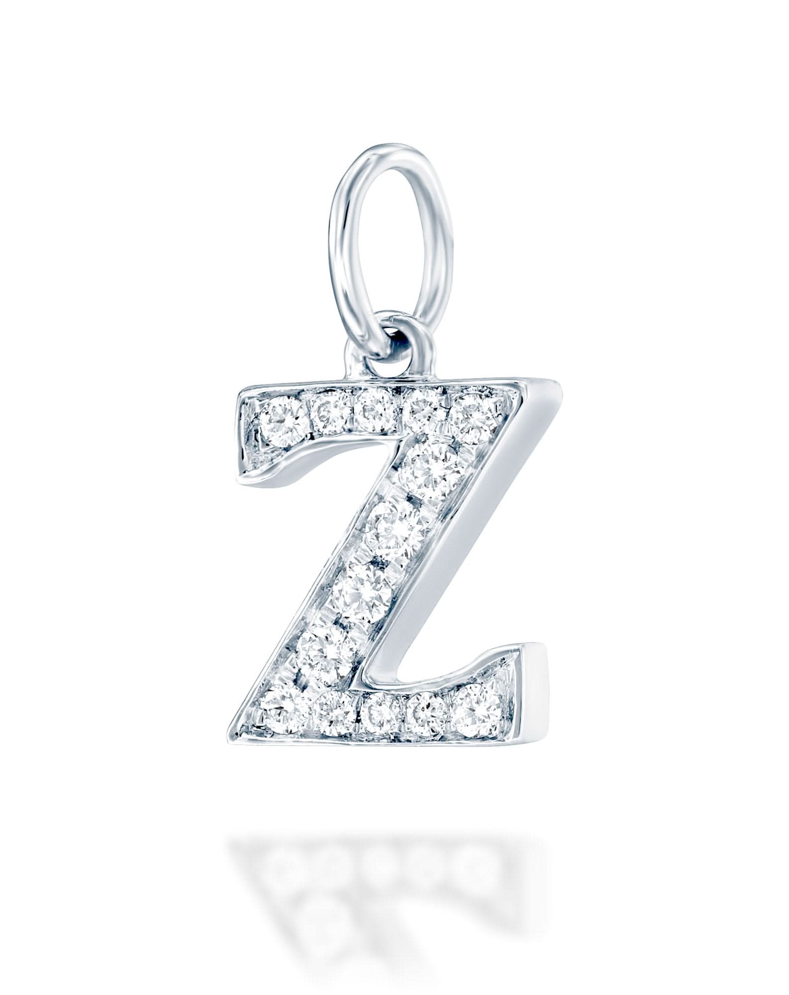 תליון אות Z משובצת יהלומים - Image 3