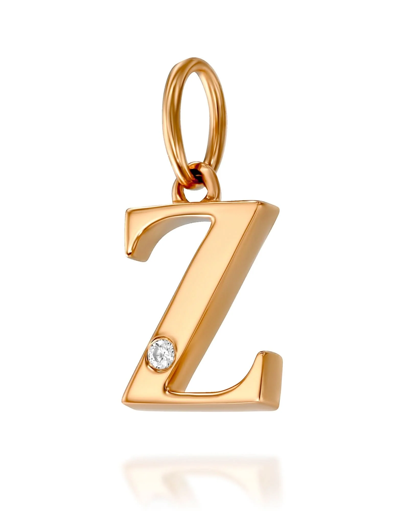 תליון אות Z משובץ יהלום - Image 3