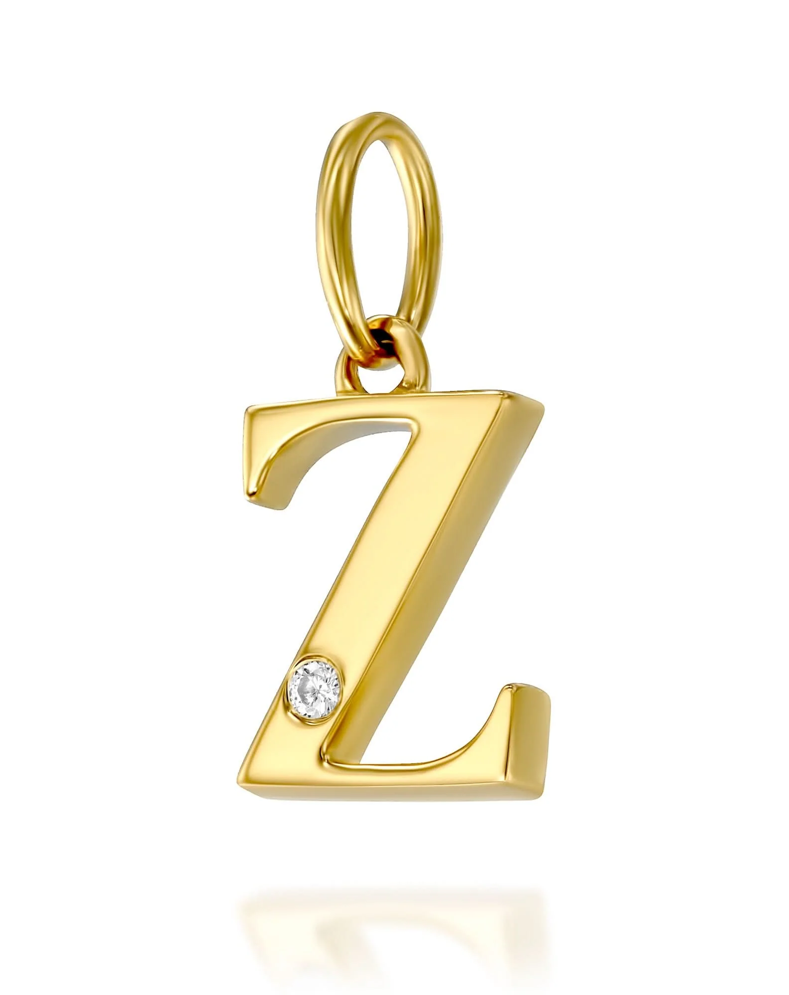 תליון אות Z משובץ יהלום - Image 5